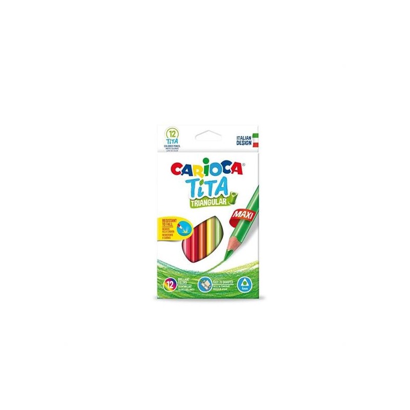 MATITONI TRIANGOLARI CARIOCA TITA MAXI 12 COLORI