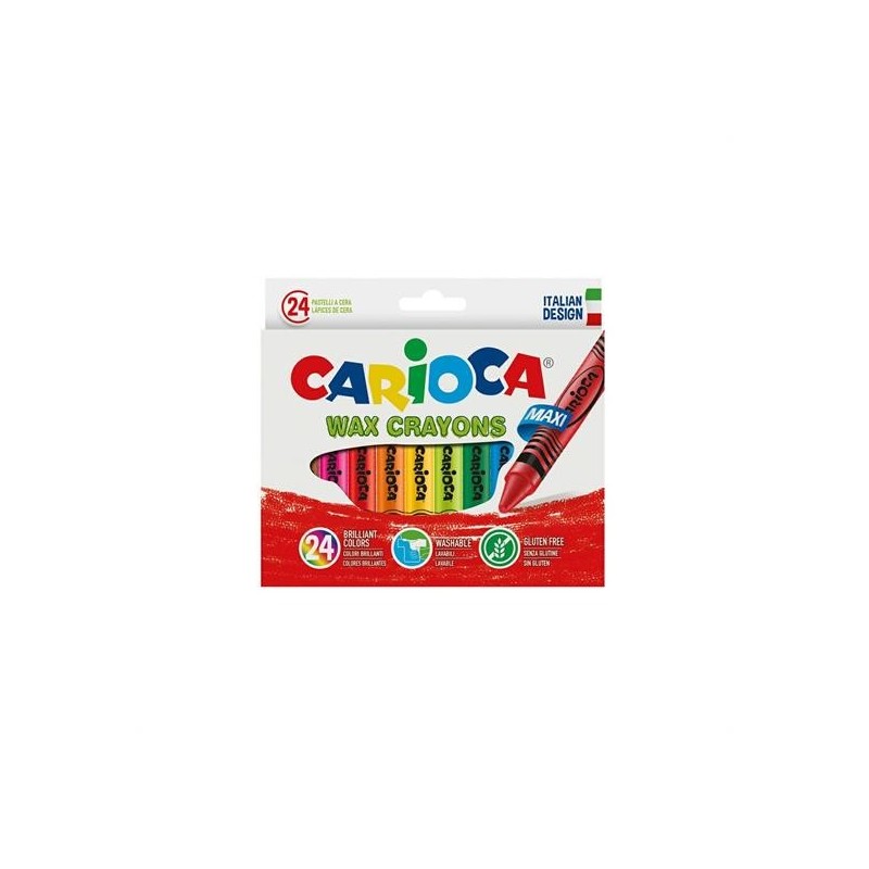 PASTELLI CERA MAXI CARIOCA 24 COLORI