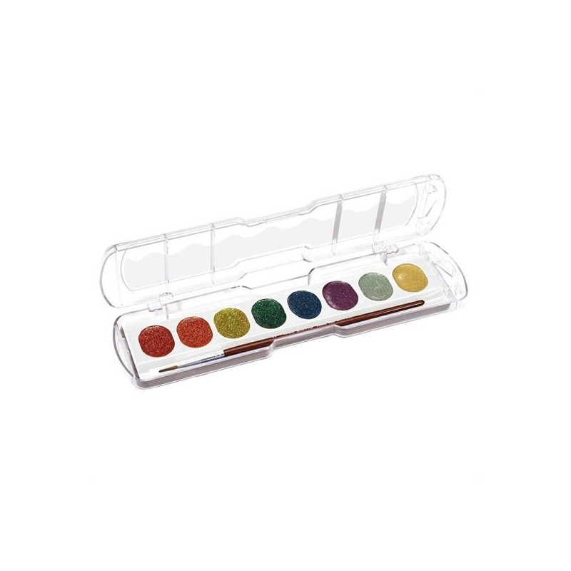 ACQUARELLI GIOTTO GLITTER 8 COLORI + PENNELLO