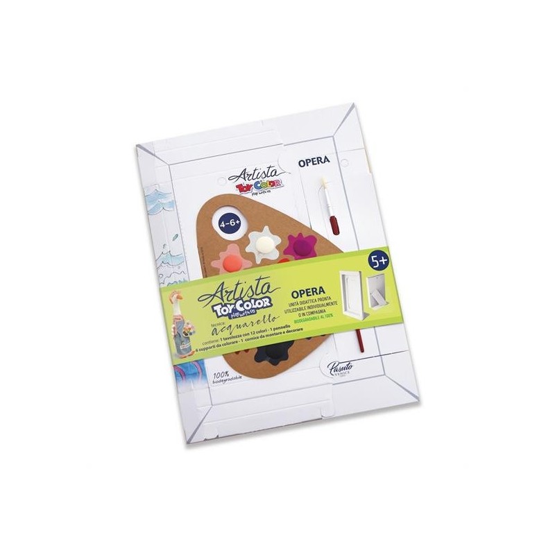 KIT OPERA CORNICE + TAVOLOZZA 12 ACQUARELLI