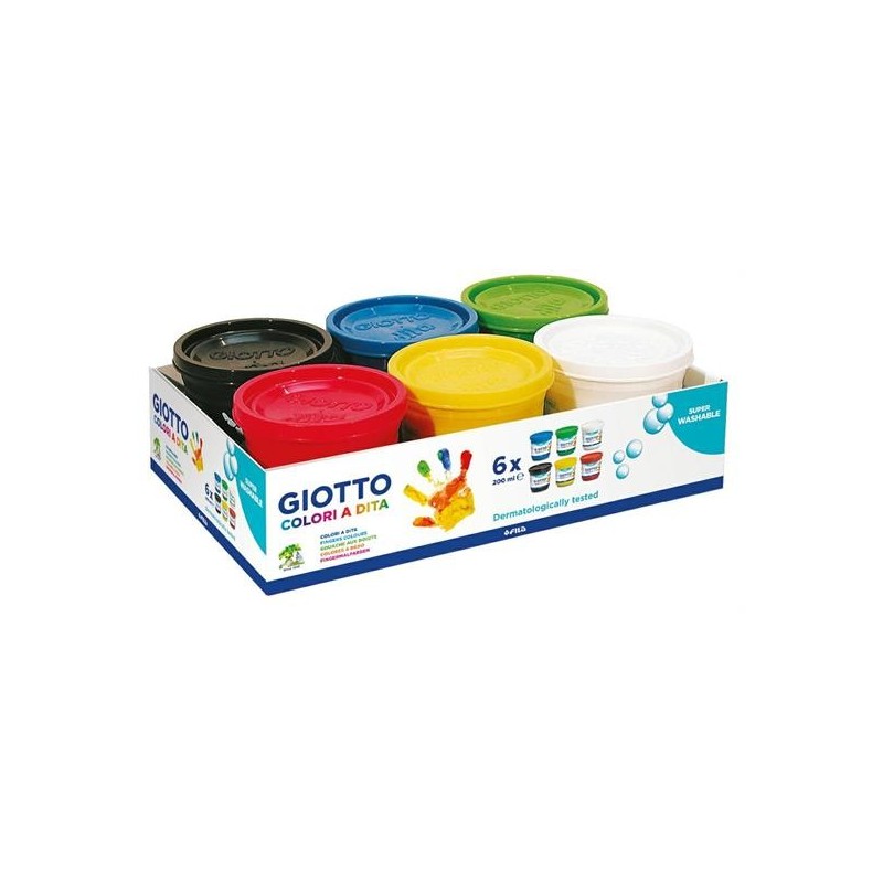 TEMPERA DITA GIOTTO ML.200 6 COLORI