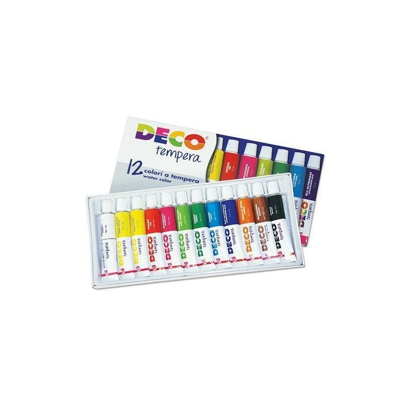 TEMPERA DECO 12 TUBETTI COL. ASS. ML. 12