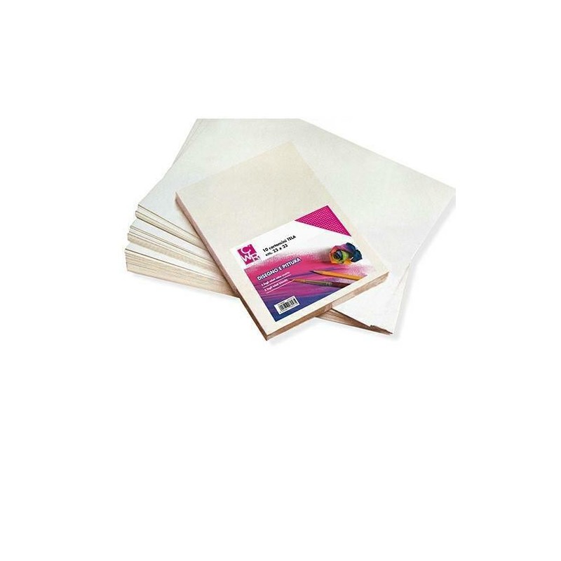 CARTONE TELATO BIANCO/AVORIO FG.10 CM. 23X33 GR.160