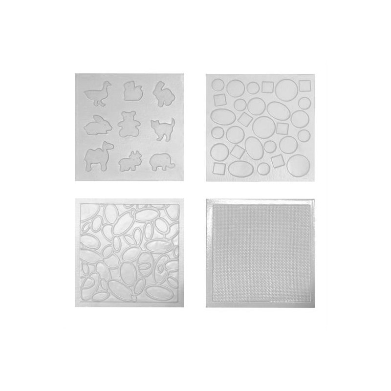FROTTAGE SET 4 MATRICI ASSORTITE