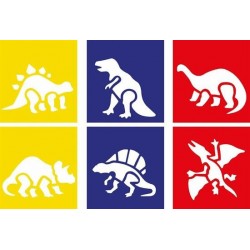 STENCIL DINOSAURI PZ. 6