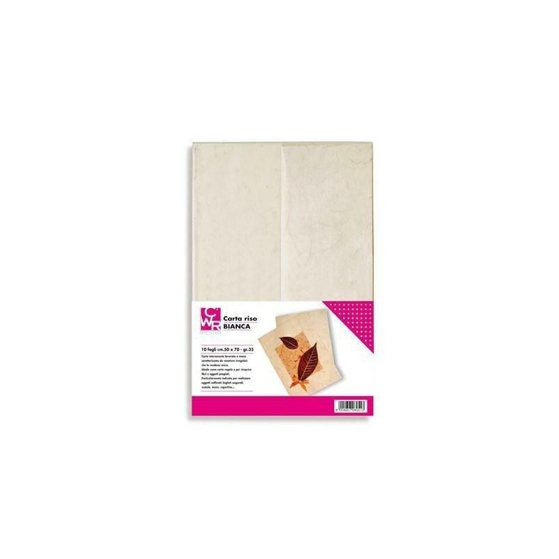 CARTA RISO CM. 50X70 FG.10 GR.25 BIANCO