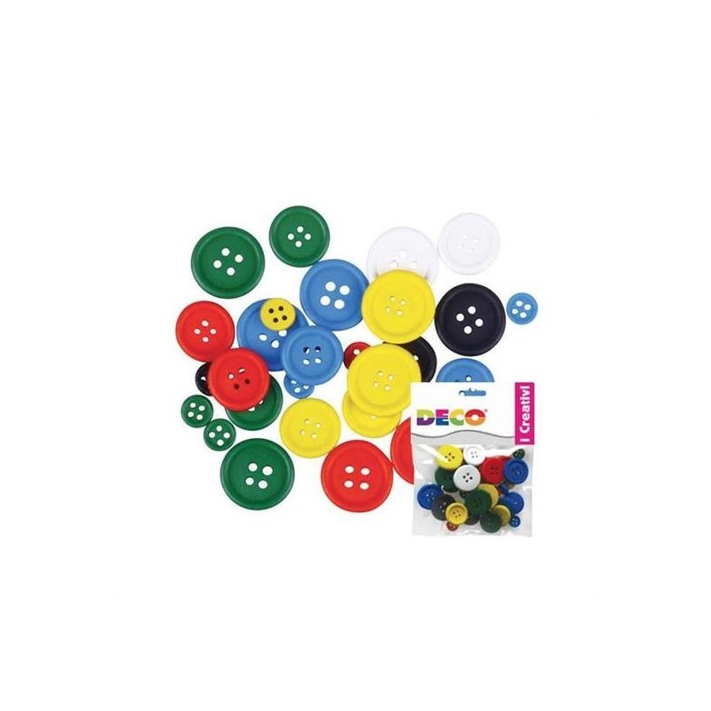 BOTTONI DA INFILARE COLORE NEON PZ.30