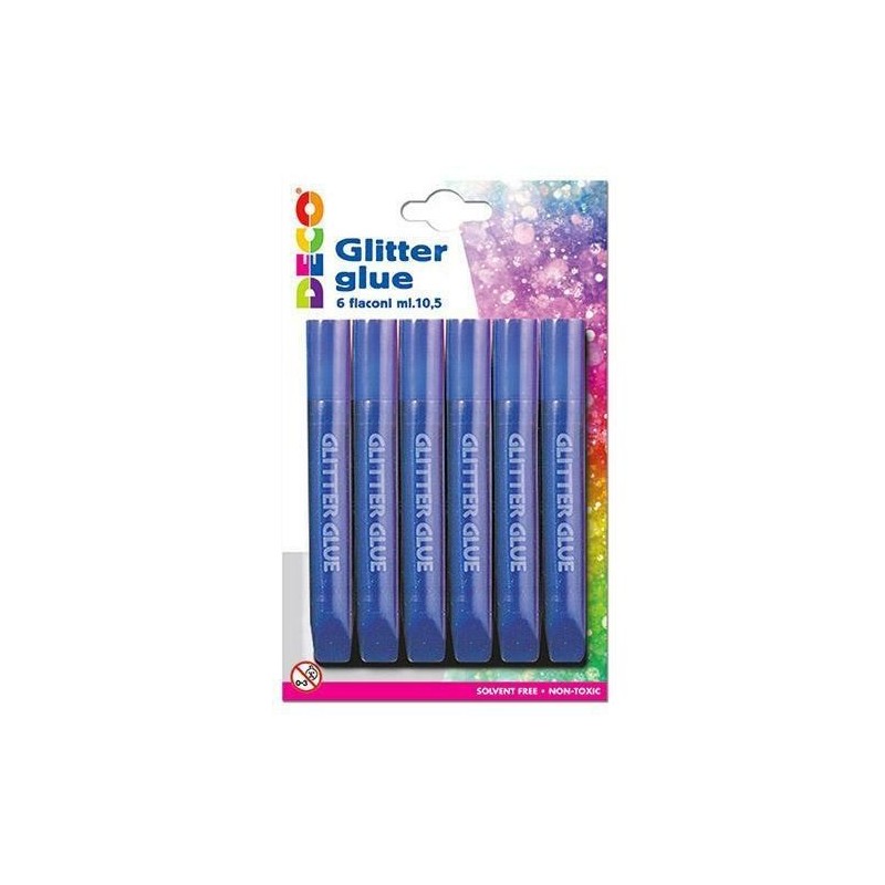 BRILL/GLITTER CON COLLA ML.10,5 CF.6 BLU'