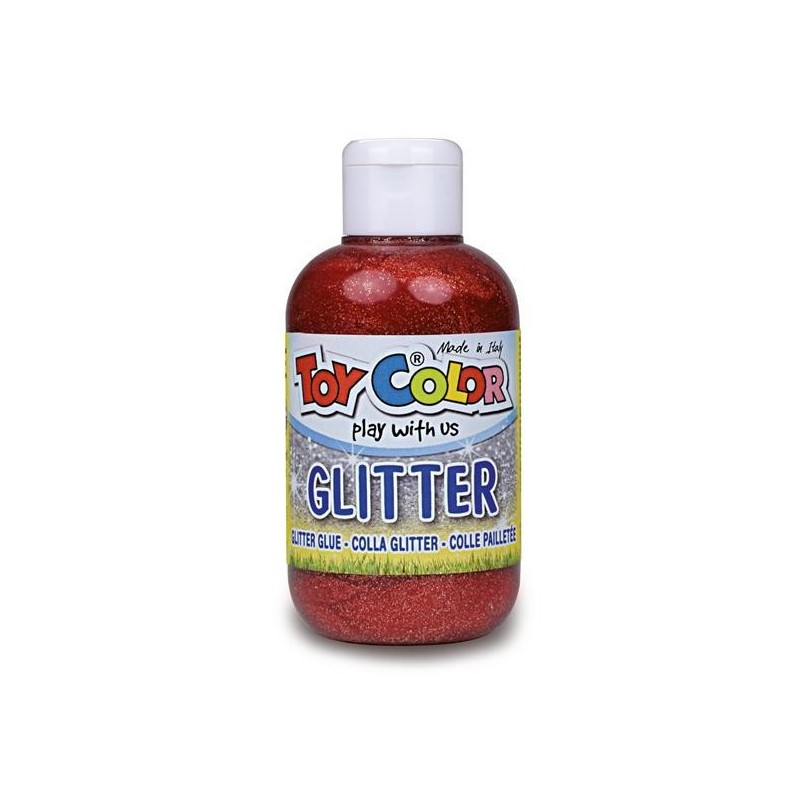 TEMPERA GLITTER ML. 250 ROSSO