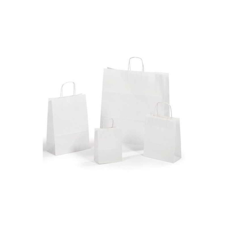 SACCHETTI IN CARTA BIANCO PZ.25 CM. 16X8X21