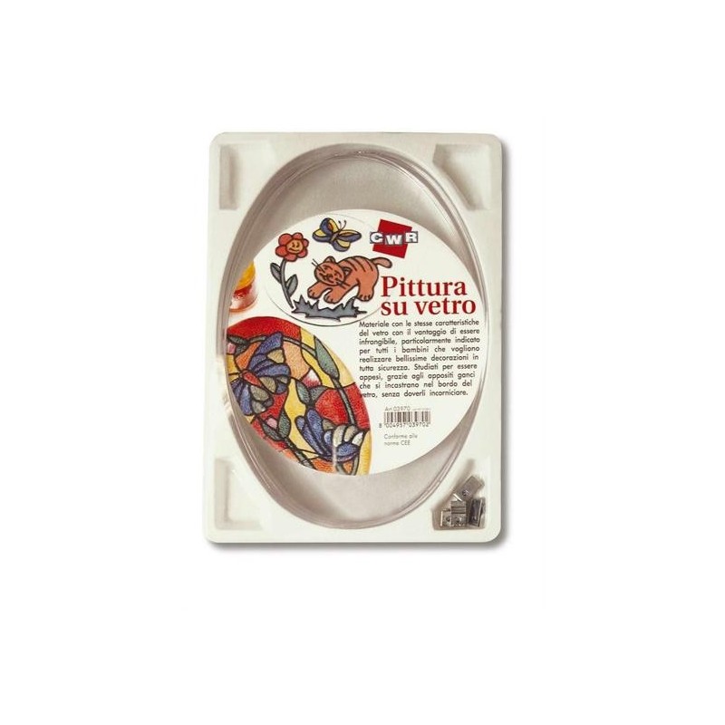 VETRO SINTETICO OVALE CM. 14X20 PZ.6