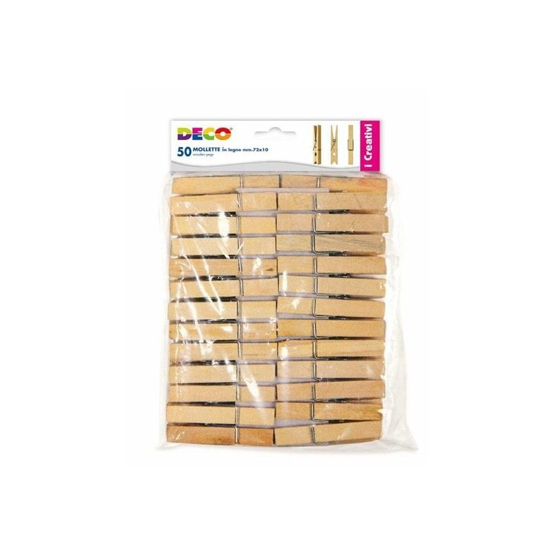 LEGNO DA DECORARE MOLLETTE IN LEGNO PZ. 50 MM. 72X10
