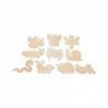 LEGNO DA DECORARE ANIMALI CON SUPPORTO PZ.10 MM.100X145