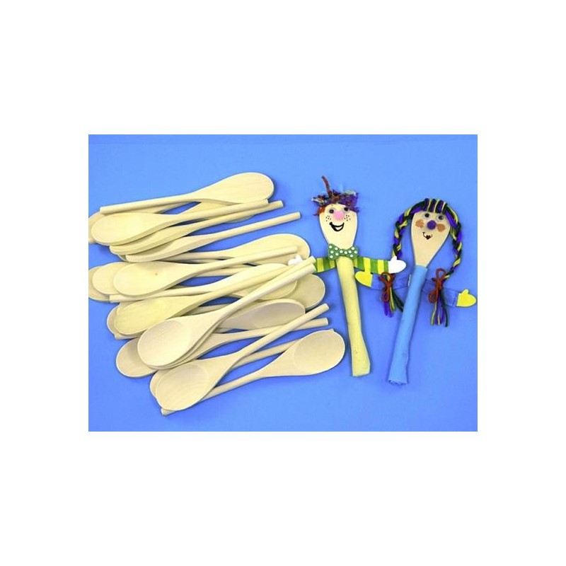 LEGNO DA DECORARE POSATE 24 CUCCHIAI