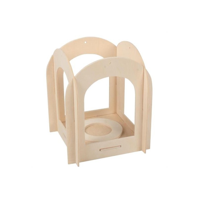 LEGNO DA DECORARE LANTERNA CM. 12X12X14H