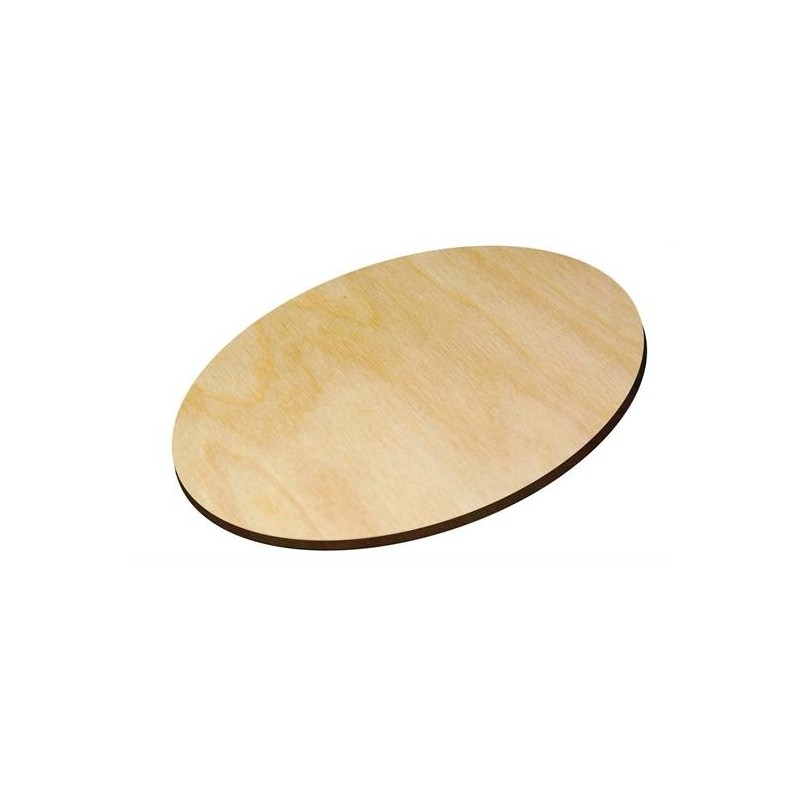 LEGNO DA DECORARE TAVOLETTA DI BETULLA OVALE CM. 7X11