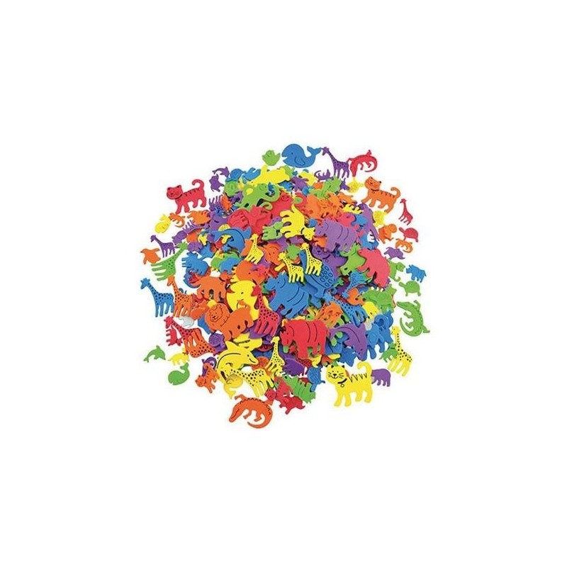 FORME IN EVA ADESIVA PZ. 500 ANIMALI ASSORTITI