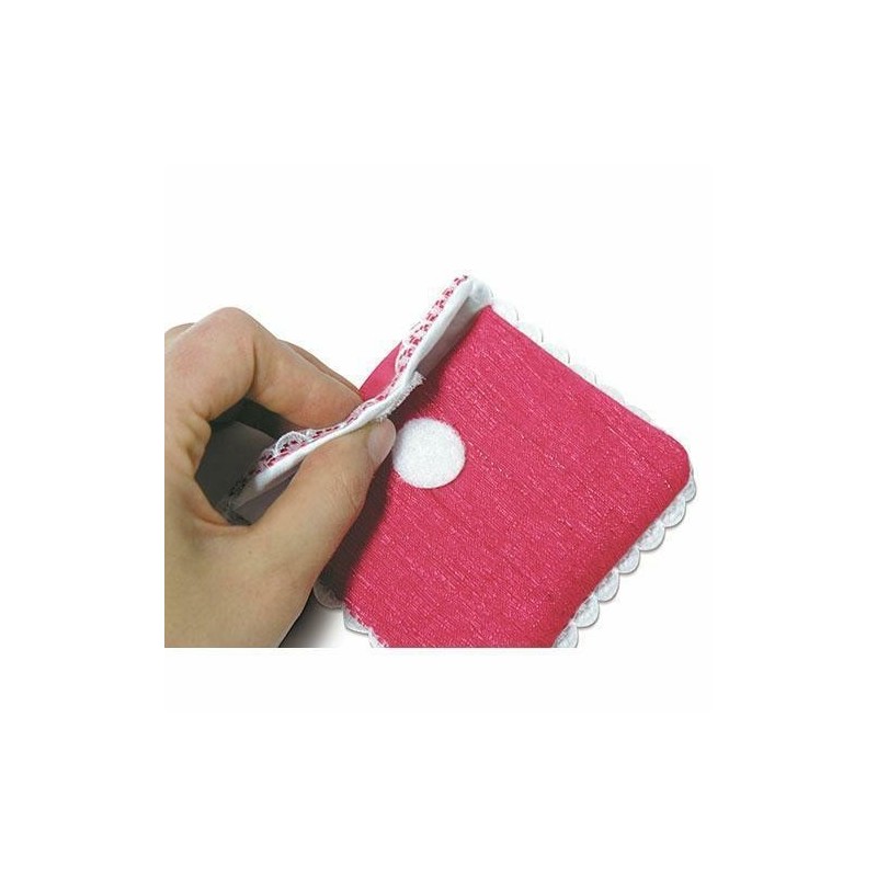 VELCRO ADESIVO BUSTA 24 DISCHETTI MM.19