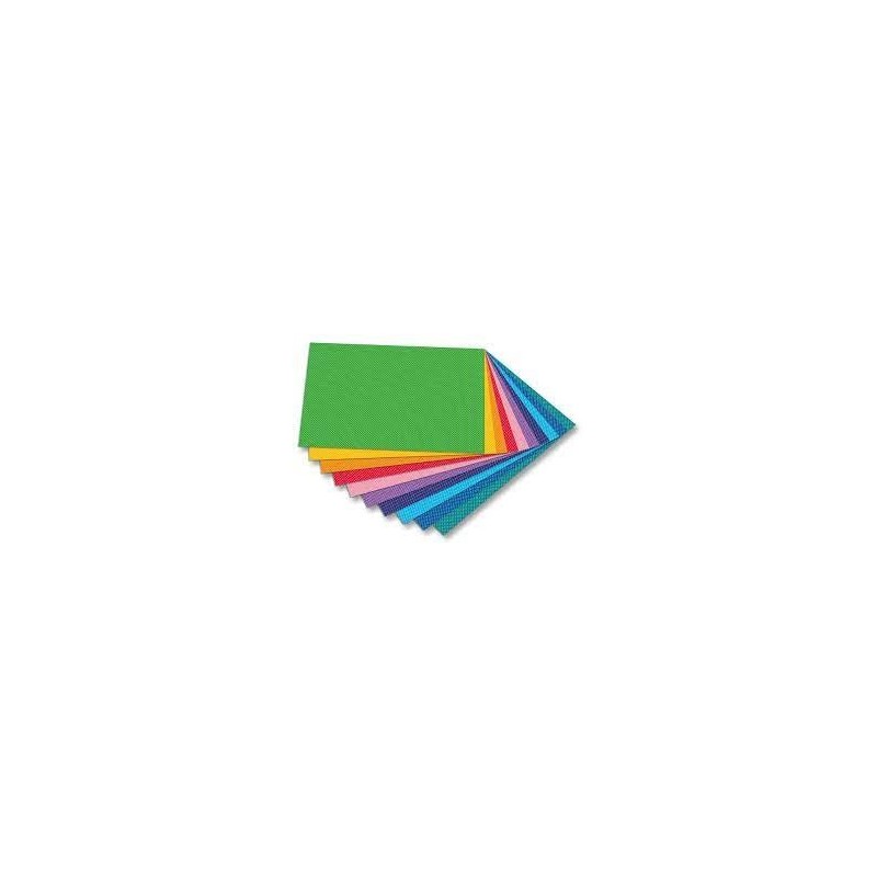 CARTONCINO BRISTOL 50x70 COLORATO - Conf. 12 Colori Diversi