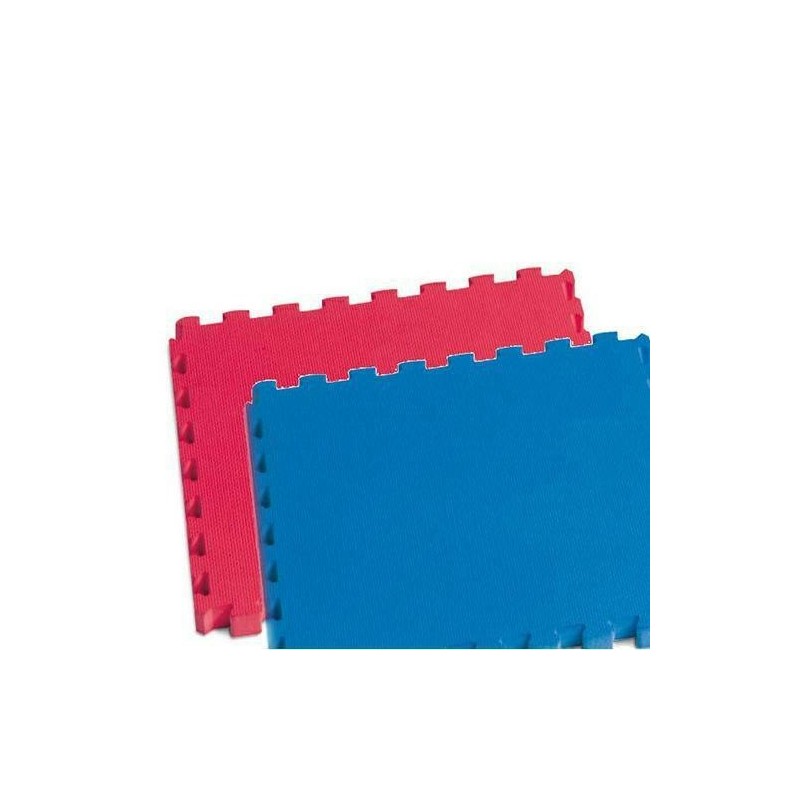 TAPPETO INCASTRO EVA CM.100X100X2,5 ROSSO/BLU