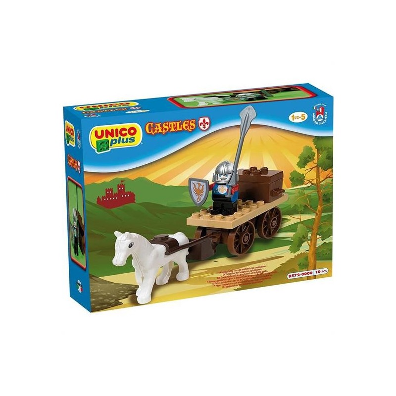 CARRO CON CAVALIERE 8 PZ. + 2 PERSONAGGI