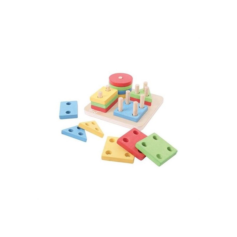 GIOCO "LE 4 FORME" IN LEGNO CM.14,5X14,5