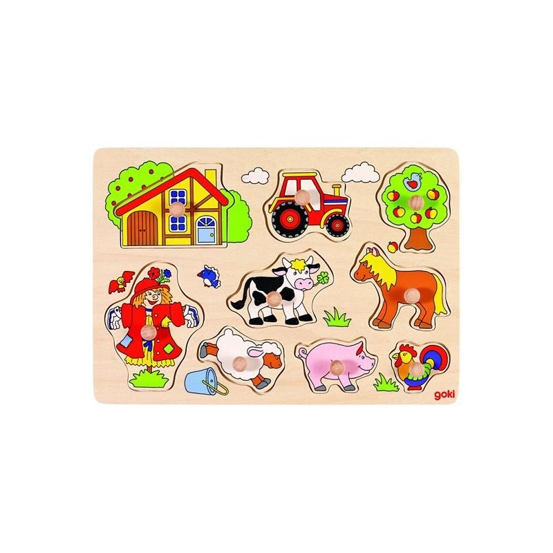 PUZZLE LEGNO C/POMELLI CM. 30X21 FATTORIA PZ.9