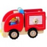 CAMION POMPIERI IN LEGNO 16,7X9,1X10,5 cm