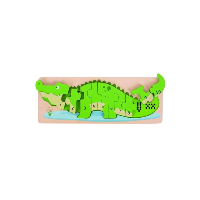 PUZZLE LEGNO COCCODRILLO DEI NUMERI