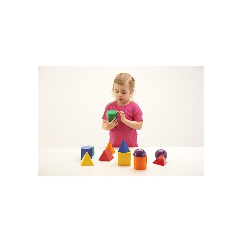 SOLIDI GEOMETRICI IN PLASTICA COLORATI CUBO CM.8 PZ.12