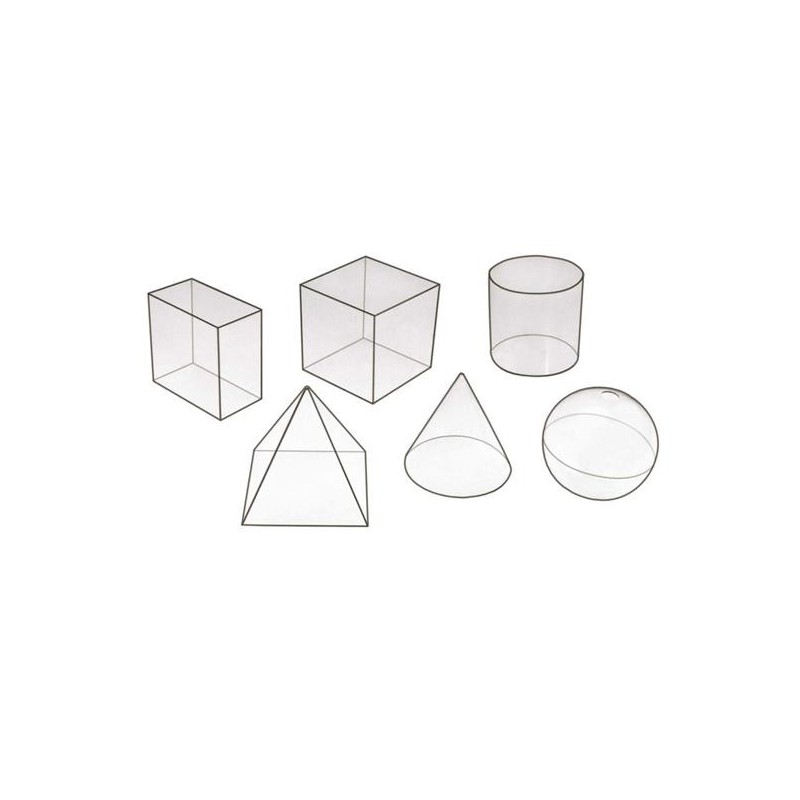 SOLIDI GEOMETRICI TRASPARENTI CM. 10H