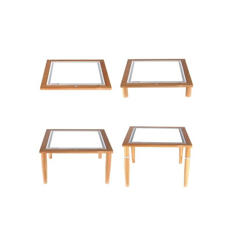 TAVOLO LUMINOSO 4 ALTEZZE CM. 60X60X2/12/30/42h