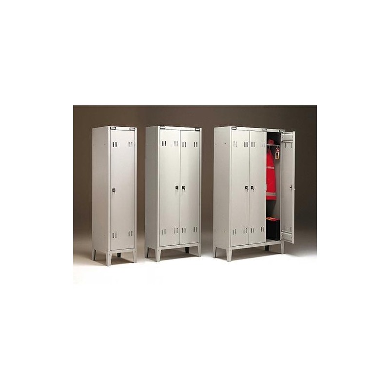SPOGLIATOIO IN METALLO A 3 POSTI - CM.102X47X180H