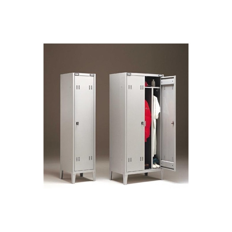 SPOGLIATOIO SPORCO/PULITO IN METALLO A 2 POSTI - CM.80X47X180H