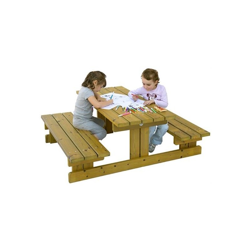 TAVOLO PIC-NIC PER BAMBINI CON PANCHE