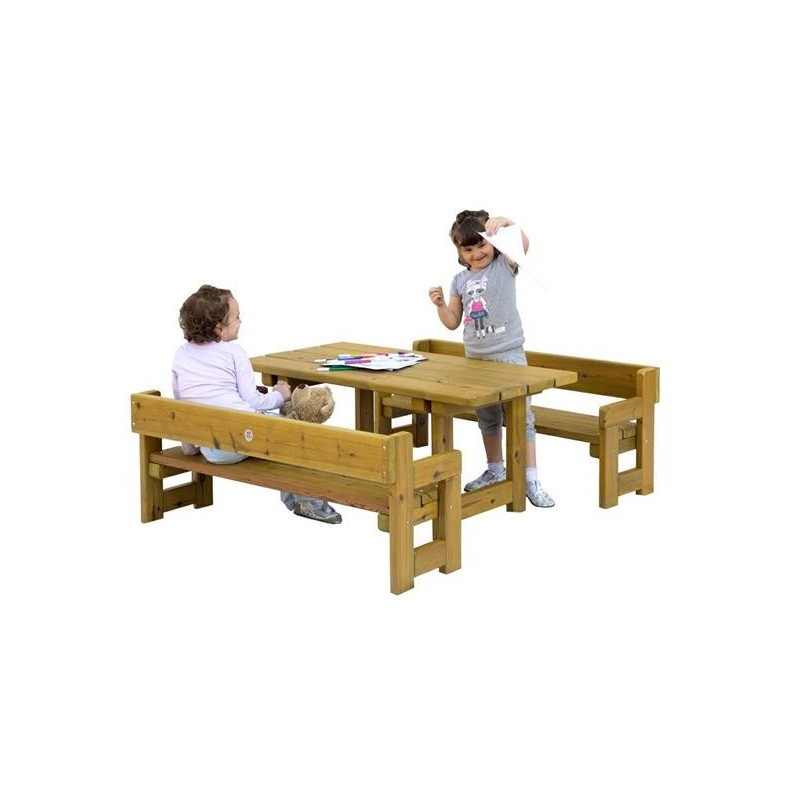 TAVOLO CON PANCHE E SCHIENALE