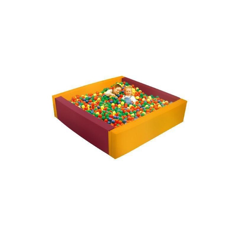 PISCINA PER PALLINE CM.200X200X30h SPESSORE CM.15 ARANCIO/ROSSO
