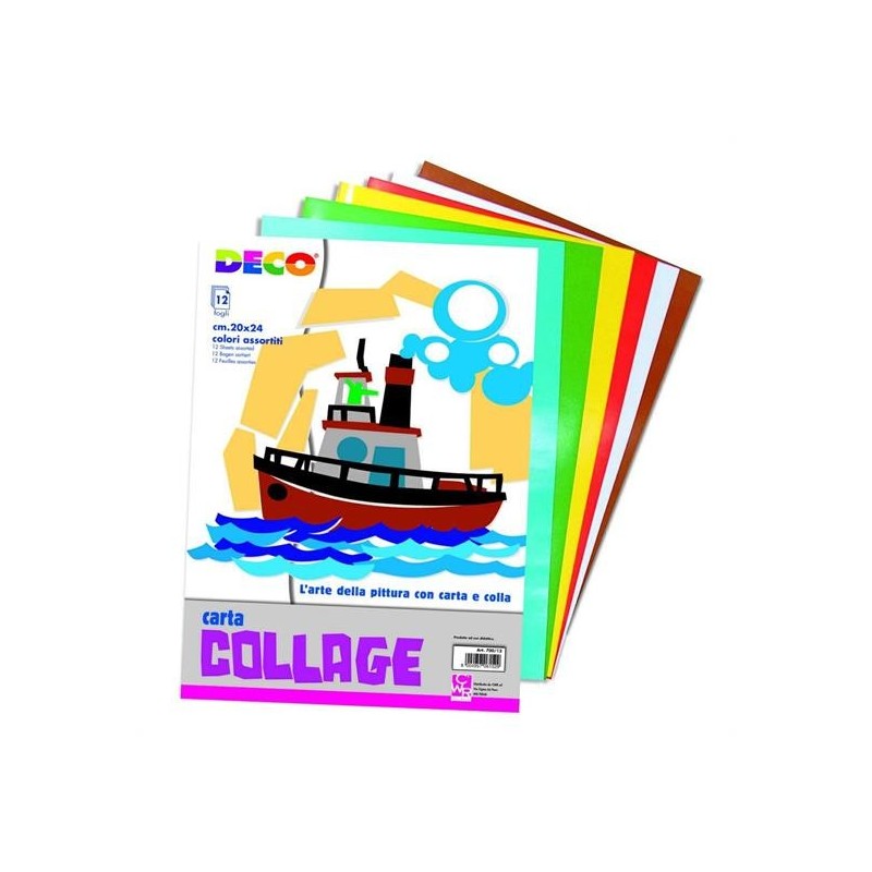 CARTA COLLAGE FG.12 20X24 COLORI ASSORTITI