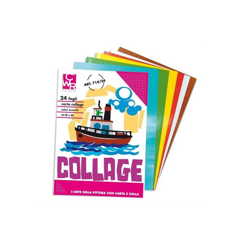 CARTA COLLAGE FG.24 35X50 COLORI ASSORTITI.