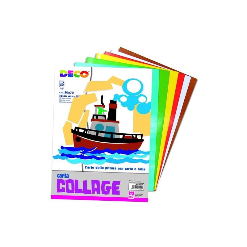 CARTA COLLAGE FG.50 50X70 COLORI ASSORTITI.
