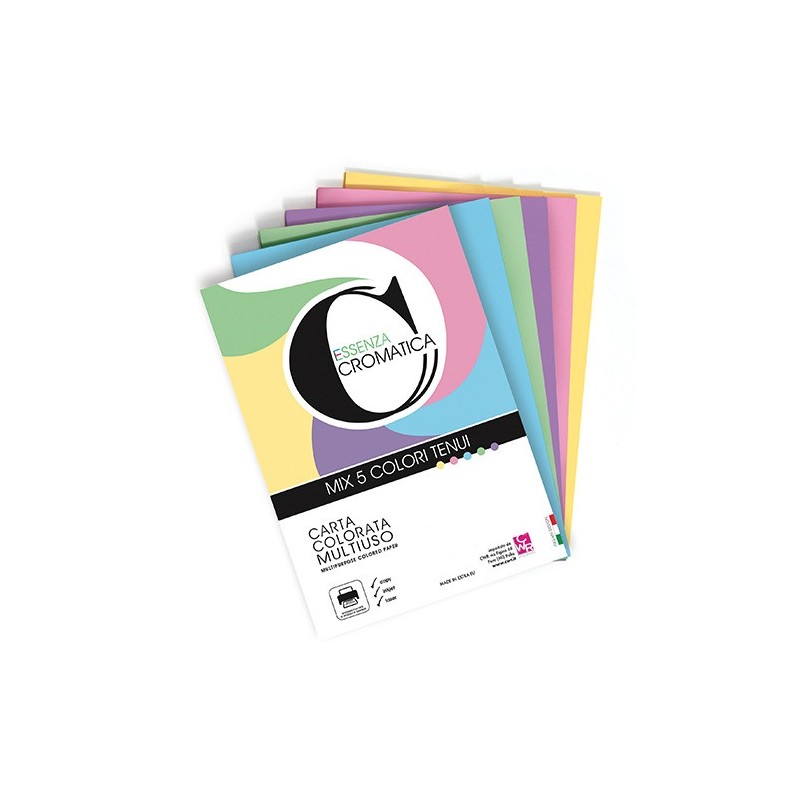 CARTONCINO A3 GR.160 FG.100 CROMATICA 5 COL. TENUI