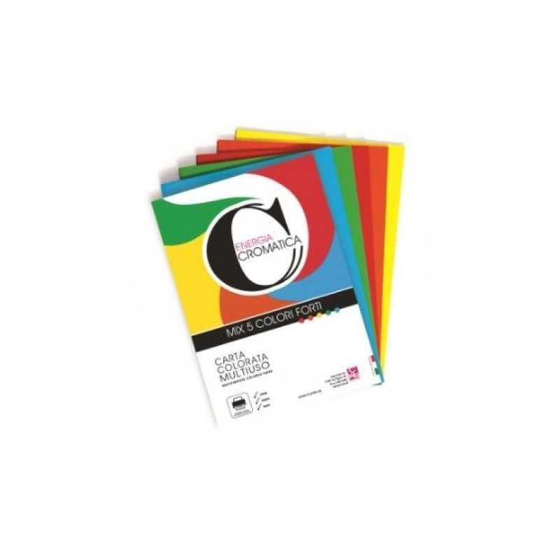 CARTONCINO A3 GR.200 FG.100 CROMATICA 5 COL. FORTI