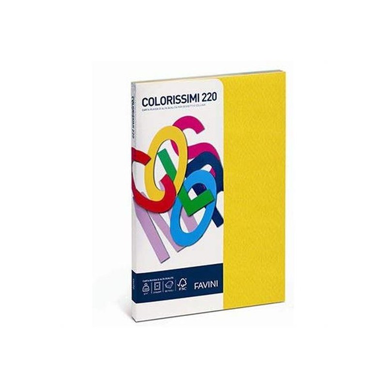 MIX 5 COLORI ASSORTITI A4 GR. 220 FG. 50