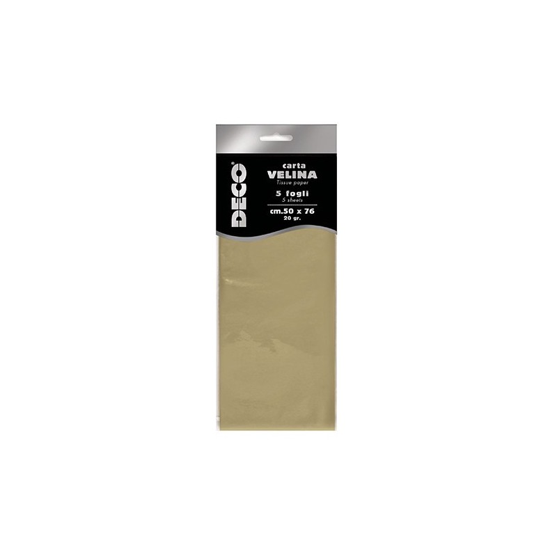 CARTA VELINA PERLESCENTE FG. 5 CM. 50X76 ORO CHIARO