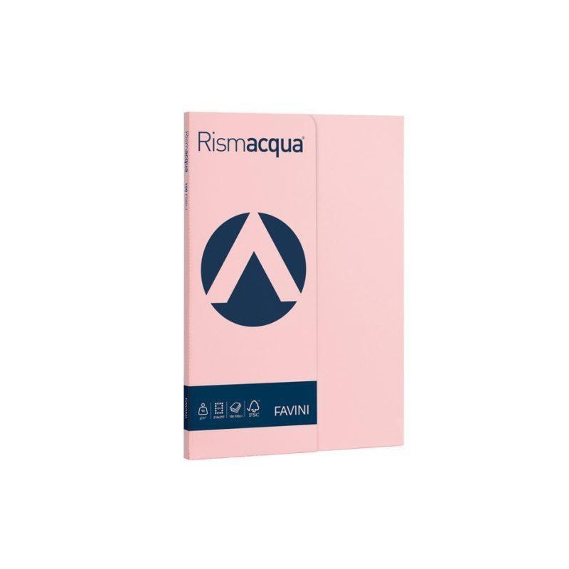 RISMAACQUA A4 GR. 90 FG. 100 ROSA
