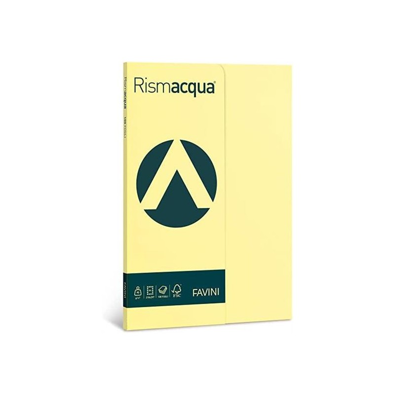 RISMAACQUA A4 GR. 90 FG. 100 GIALLO CHIARO