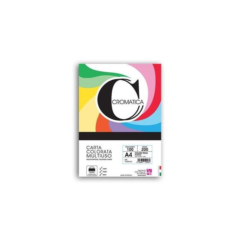 CARTONCINO A4 GR. 200 FG. 100 CROMATICA VERDE