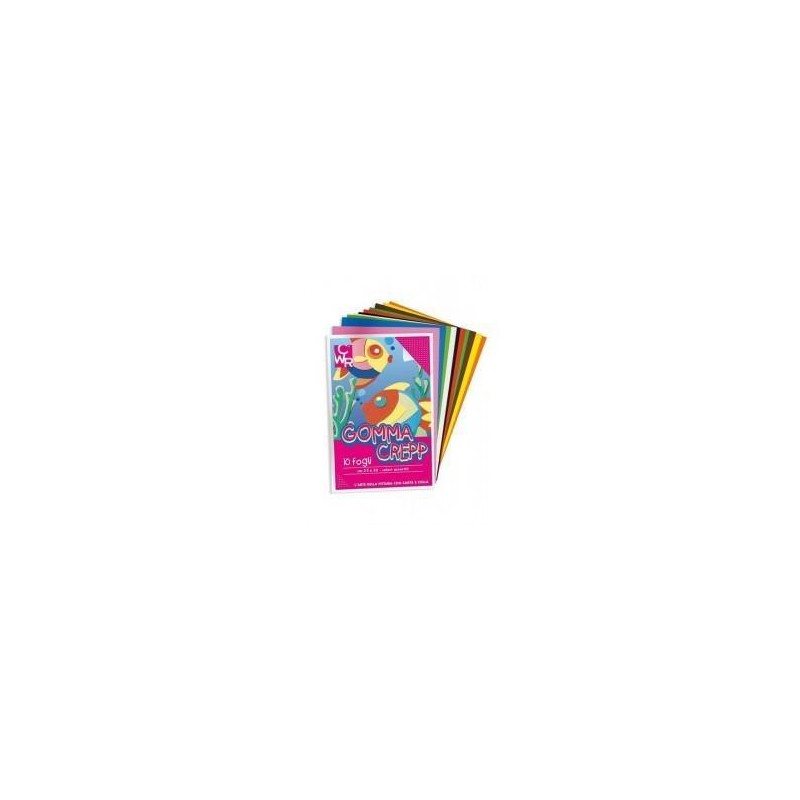 GOMMA CREPP ADESIVA 21X29,7 FG.10 COL. ASS.