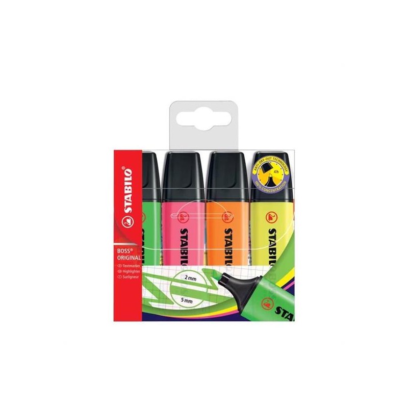 EVIDENZIATORE STABILO BOSS 4 COL. CLASSICI