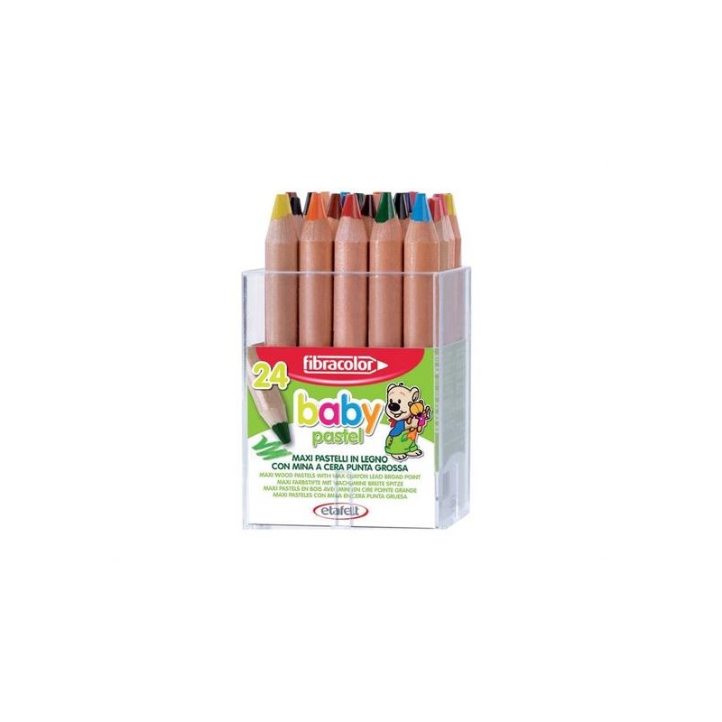 MATITONI BABY PASTEL FIBRACOLOR BARATTOLO PZ. 24